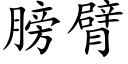 膀臂 (楷体矢量字库)