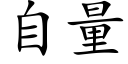 自量 (楷体矢量字库)