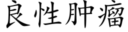 良性肿瘤 (楷体矢量字库)