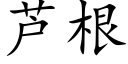 芦根 (楷体矢量字库)