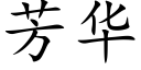 芳華 (楷體矢量字庫)