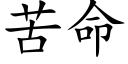 苦命 (楷體矢量字庫)