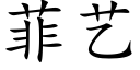 菲藝 (楷體矢量字庫)