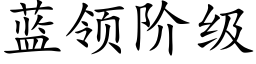 蓝领阶级 (楷体矢量字库)