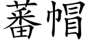 蕃帽 (楷體矢量字庫)