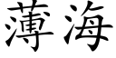 薄海 (楷体矢量字库)