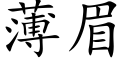 薄眉 (楷體矢量字庫)