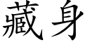 藏身 (楷体矢量字库)