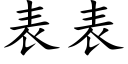 表表 (楷体矢量字库)