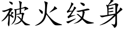 被火紋身 (楷體矢量字庫)