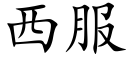 西服 (楷体矢量字库)