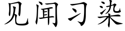 见闻习染 (楷体矢量字库)