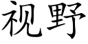 视野 (楷体矢量字库)