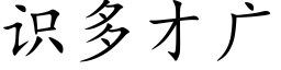 識多才廣 (楷體矢量字庫)