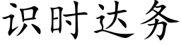 识时达务 (楷体矢量字库)