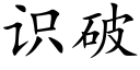 識破 (楷體矢量字庫)