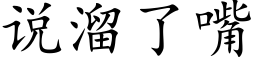 说溜了嘴 (楷体矢量字库)