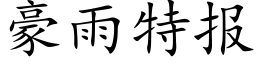 豪雨特报 (楷体矢量字库)