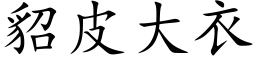 貂皮大衣 (楷體矢量字庫)