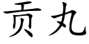 贡丸 (楷体矢量字库)