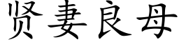 贤妻良母 (楷体矢量字库)