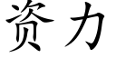 资力 (楷体矢量字库)