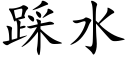 踩水 (楷体矢量字库)