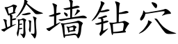 踰墙钻穴 (楷体矢量字库)