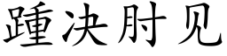 踵决肘见 (楷体矢量字库)