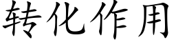 轉化作用 (楷體矢量字庫)