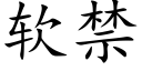 軟禁 (楷體矢量字庫)