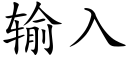 輸入 (楷體矢量字庫)