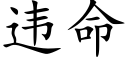 違命 (楷體矢量字庫)