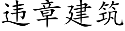 違章建築 (楷體矢量字庫)