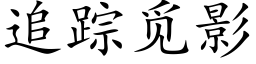 追踪觅影 (楷体矢量字库)