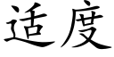 适度 (楷體矢量字庫)