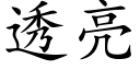 透亮 (楷体矢量字库)