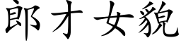 郎才女貌 (楷体矢量字库)