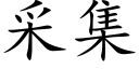 采集 (楷体矢量字库)