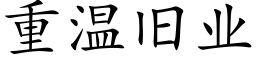 重溫舊業 (楷體矢量字庫)