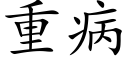 重病 (楷體矢量字庫)