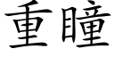 重瞳 (楷體矢量字庫)