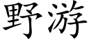 野游 (楷体矢量字库)