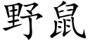 野鼠 (楷體矢量字庫)