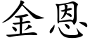 金恩 (楷體矢量字庫)