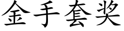 金手套獎 (楷體矢量字庫)