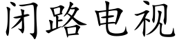 闭路电视 (楷体矢量字库)