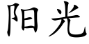 陽光 (楷體矢量字庫)