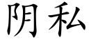 陰私 (楷體矢量字庫)