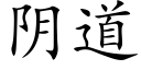 陰道 (楷體矢量字庫)